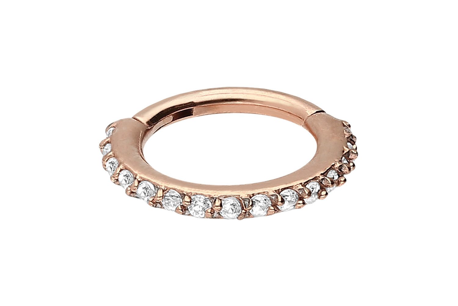 Chirurgenstahl Segmentring Clicker Piercing EINGEFASSTE KRISTALLE ++SALE++